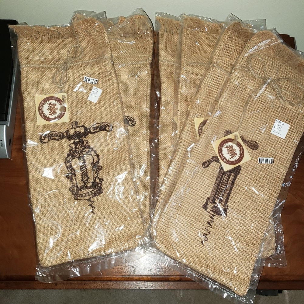 Jute Wine Bags New Quanity 6